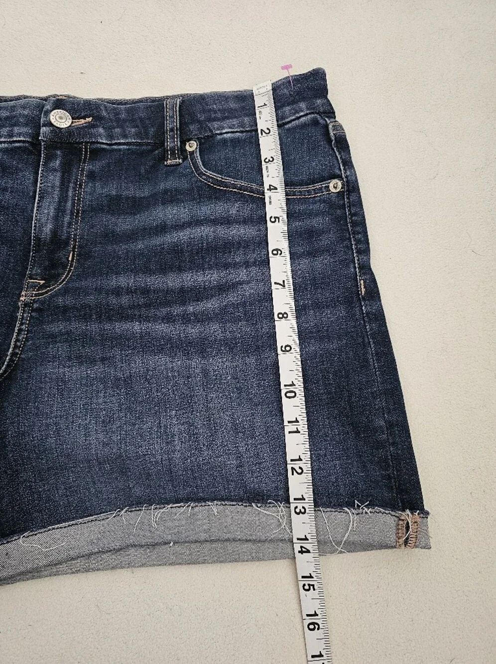 NEW!  AMERICAN EAGLE Wms Cutoff Shorts High-Rise STRETCH Curvi-Midi SZ 16. - Picture 10 of 14